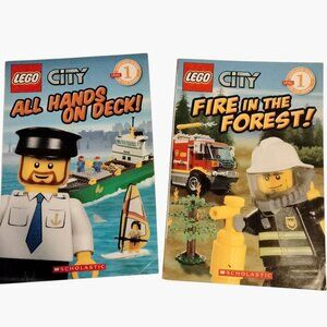 Lego City Scholastic Books All Hands On Deck Fire In The Forest Level 1 Reading